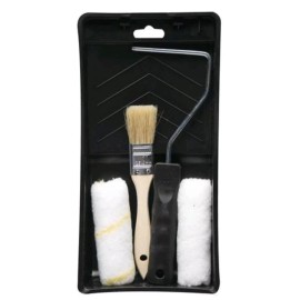 Unbranded Mini Paint Brush Kit 5 Piece 4" Roller Length Polyester