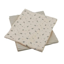 Chick Pea Milkberry 2 Pack 100% Rayon of Bamboo Muslin Swaddle Blanket for Baby Boy Farm Animal Brown Striped Large 36x40 Receiving Blanket