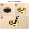 sourcing map 4Pcs Cable Hole Cover, 12/32 inch(18mm) ABS Office
