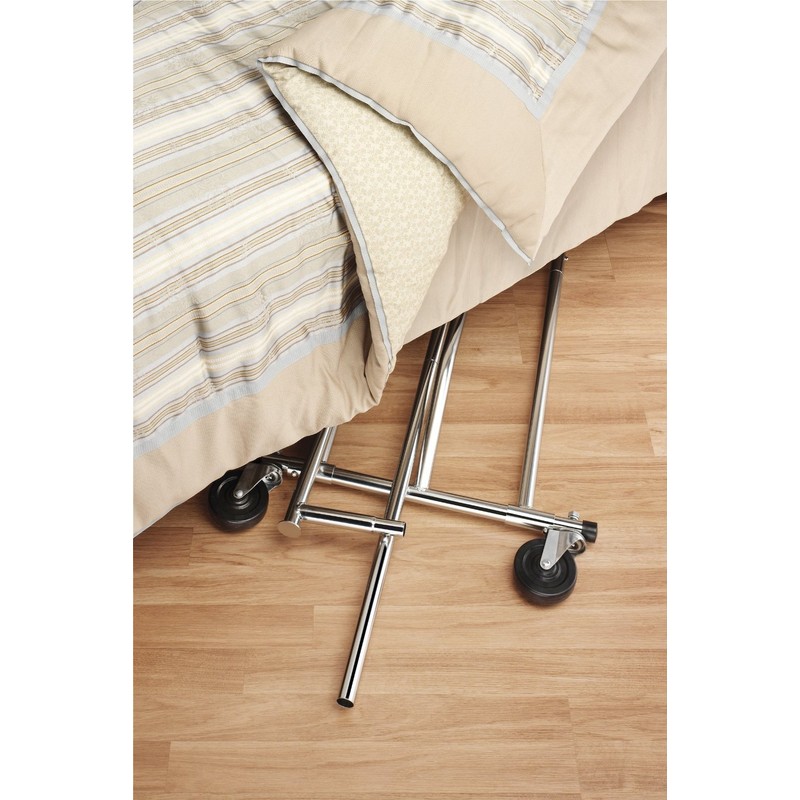 Whitmor Adjustable Rolling Garment Rack Collapsible Chrome