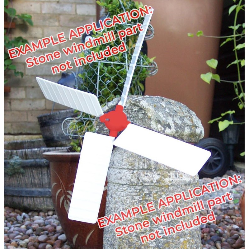 Replacement Sails for Garden Windmill. Ref: LARGE with RED centre.