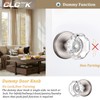 CLCTK 4 Pack Glass Dummy Door Knobs, Single Side Dummy
