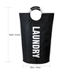 Large Foldable Waterproof Laundry Basket with Padded Handles. Multi-Functional Oval