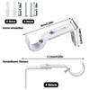 Adjustable Curtain Pole Holder, Pack of 4, Adjustable Wall Bracket,