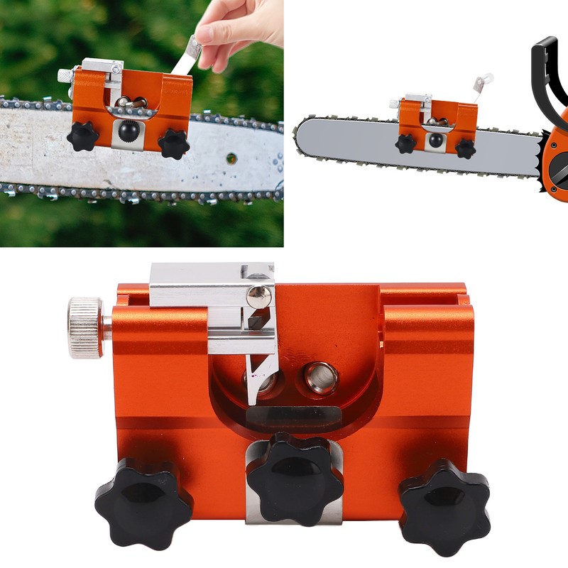 Hand Crank Chainsaw Sharpener Portable Manual Chain Sharpening Jig with