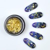 MEILINDS Gold Nail Studs Gems Sparkle Rhinestones Metal Rivets Charms