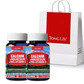 통라이프 ()칼슘+마그네슘+아연+비타민D(6개월분+180정) 2병선물세트 Tong Life Calcium + Magnesium + Zinc + Vitamin D (6-month supply + 180 tablets) 2-bottle gift set