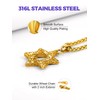Richsteel Gold Star Of David Necklace for Men Jewish Jewelry