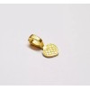 20 Medium Gold Plated Heart Glue on Bails for Pendants,