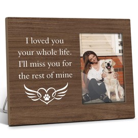 Pet Memorial Picture Frame, Sympathy Gifts for Dog or Cat Loss, 4x6 for Table or Wall - big05