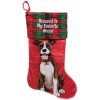 ASPCA Mix Breed Dog Velour Red Plaid "Rescue Is My