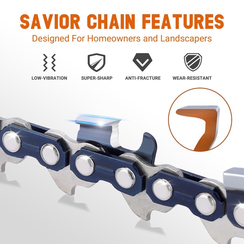 Savior 20 Inch Chainsaw Guide Bar and D70 Chain Combo,