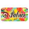 Tie Dye Peace Sign Bicycle License Name Plate Sixties Personalize