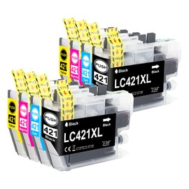 Jhaan LC421XL Cartridges Compatible with Brother LC421 XL Printer Cartridges with Brother MFC-J1010DW DCP-J1050DW DCP-J1140DW DCP-J1800DW Printers (LC421 Black, LC421 Cyan, LC421 Magenta, LC421