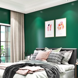 HotDecor 30” x 197” Pure Green Wallpaper Peel and Stick Bedroom Walls Matte Green Wall Paper Sticker Pull and Stick Contact Paper for Shelf Liner Cabinets Kitchen Bathroom Vinyl Removable Wallpaper