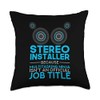 Car Audio Stereo Installer Throw Pillow