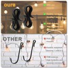 HexinYigjly 130pcs Black Plastic S-Hook Gutter Clips/Hooks - Outdoor Christmas