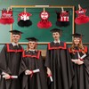 12Pcs Red and Black Graduation Decorations 2025 Honeycomb Centerpieces, Class
