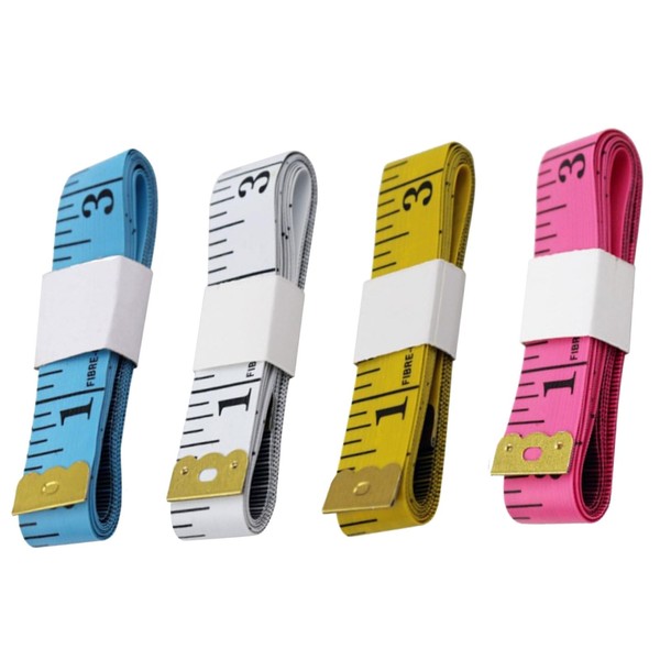 SLIVERBA Pack of 4 Tape Measure, Double-Sided Body Measuring Tape,