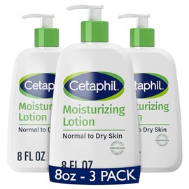 Body Moisturizer by CETAPHIL, Hydrating Moisturizing Lotion for All Skin Types, Suitable for Sensitive Skin, NEW 8 oz Pack of 3, Fragrance Free,...   