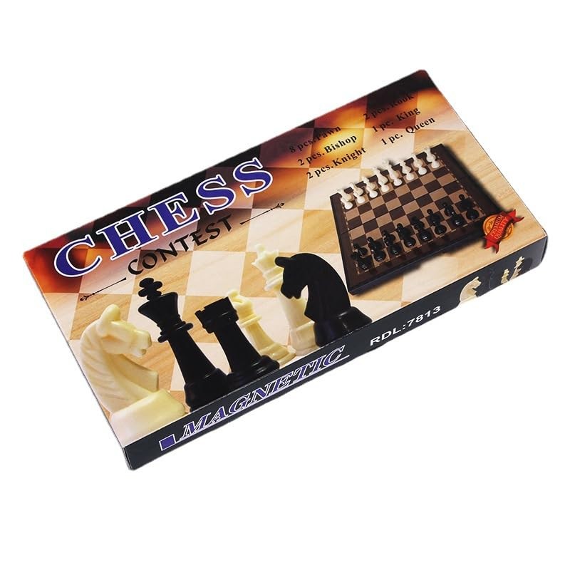 Genérico Ajedrez Magnético, Ajedrez Plegable con Tablero de Chess, Tablero