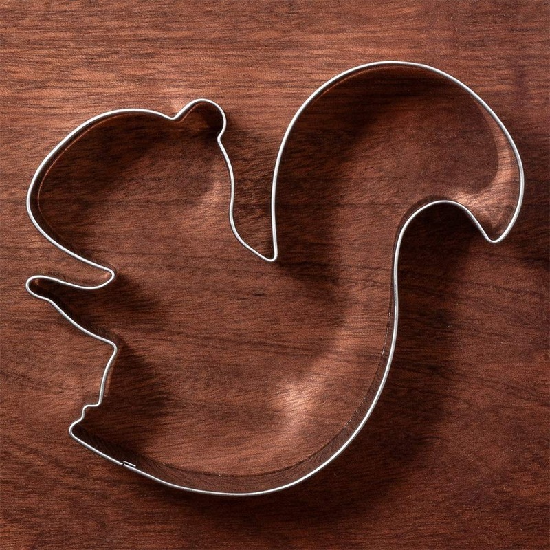 LILIAO Squirrel and Acorn Cookie Cutters for Thanksgiving, Stainless Steel