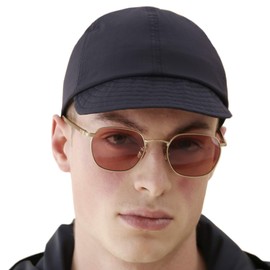 UNDERCONTROL Gorra plegable de secado rápido de bajo perfil de béisbol transpirable Xanadu ajustable al aire libre Packalbe sombrero para correr, Azul marino/flor y brillo, Medium-Large