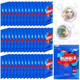 Halloscume 100 Pcs 10 ml Bubble Refill Solution Bubble Concentrate Bubble Gun Refill Liquid Refill for Bubble Wand Machine Kids Outdoor Activities Party Favors, Just Add Water