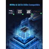 VCOM M.2 SSD External Case, NVME/SATA Compatible, 10Gbps, 6Gbps, SATA