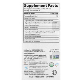 Organic India Tulsi Tea, Sleep, Caffeine Free, 18 Infusion Bags, 1.14 oz (32.4 g)