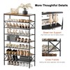 8 Tier Metal Shoe Rack with Wood Top, 24-32 Pairs
