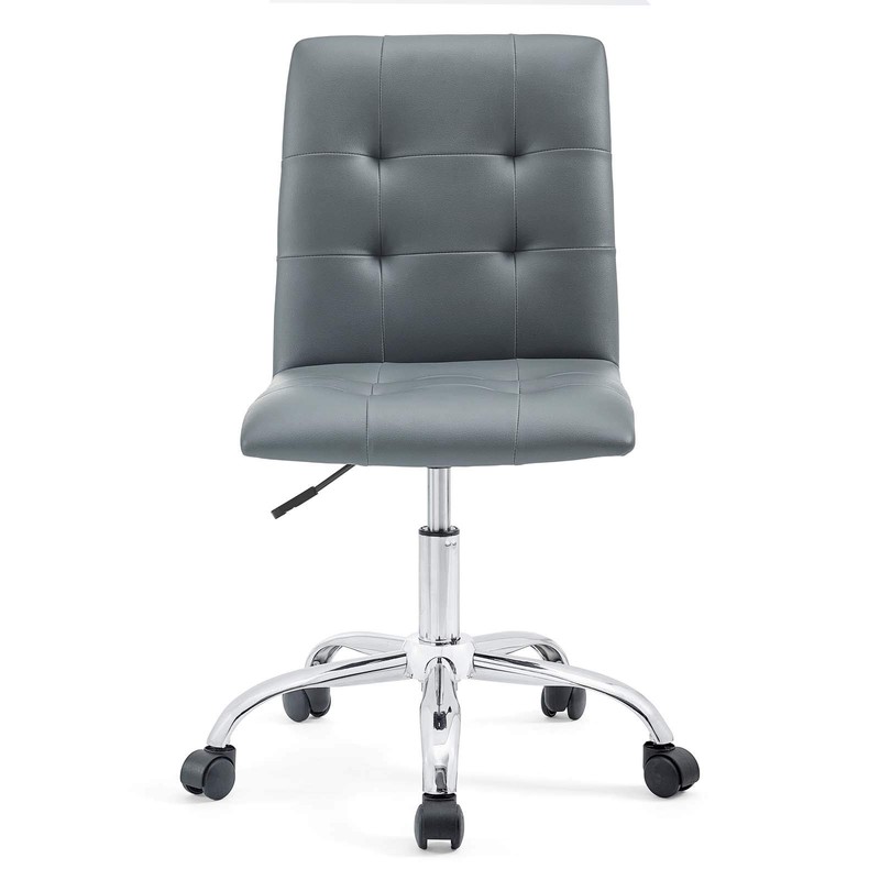 Modway Prim Ribbed Armless Mid Back Swivel Conference Office Chair