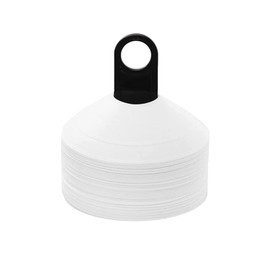 Splay Boundary Marker Cone Set | Agility Marker Cone Set | Football Marker Cone for Boundary | Cricket Pitch Markers Flag Spacers | White | Set Of 20