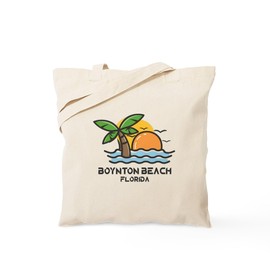CafePress Florida Boynton Beach Reusable Natural Beige Canvas Shopping Bag