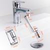 Ibergrif M91006 Faucet Aerator Extender, 1440° Multifunctional Rotating Splashproof Aerator,