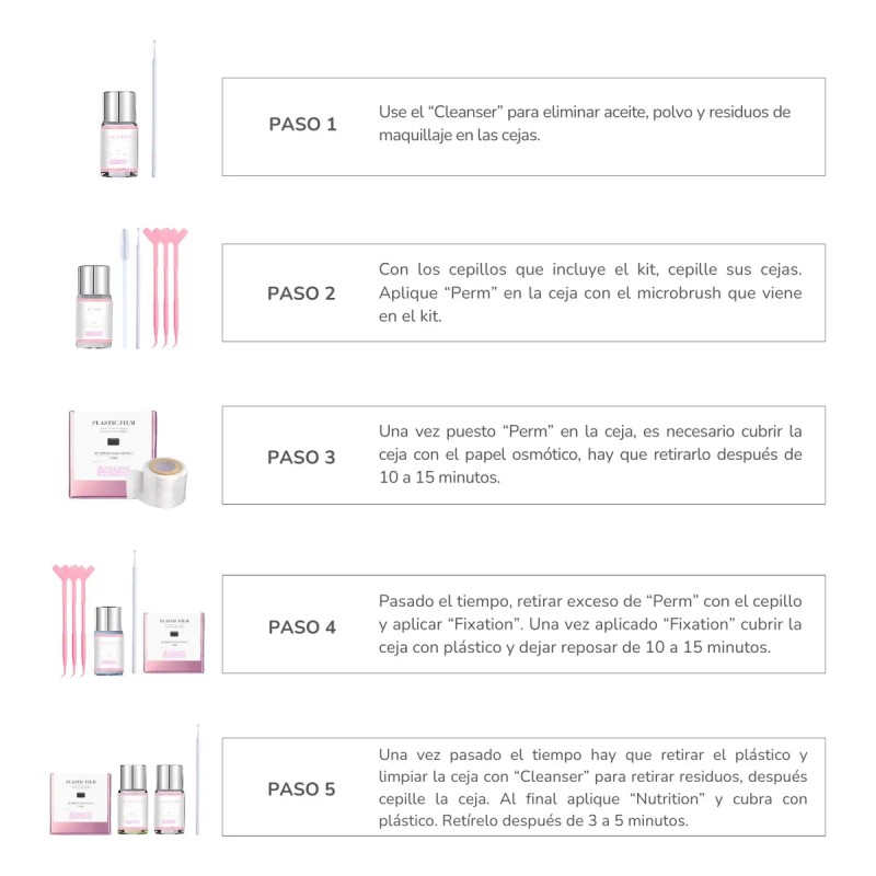 Kit Planchado De Cejas Profesional Areum Lashy & Browns