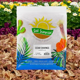 Natural Cedar Shavings Mulch/Bedding (12 Quarts), Garden Mulch and Small Animal Pet Bedding