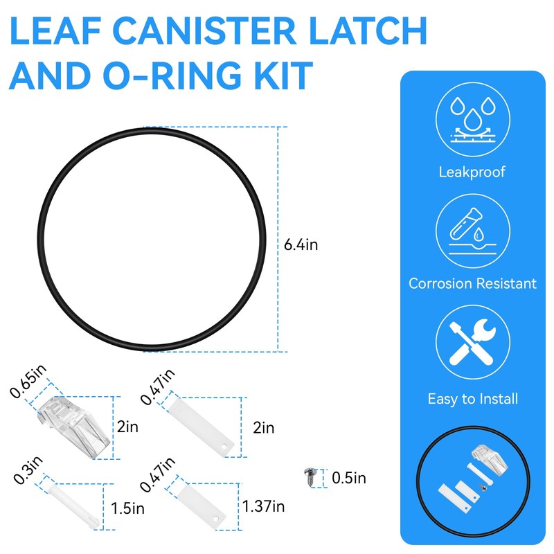 R211600 Leaf Canister Latch and O-Ring Kit Replacement for Pentair