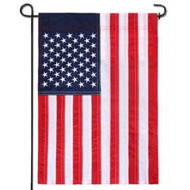 Anley Classic |Embroidered Stars| USA Garden Flag, American July 4th Decoration United States Garden Flags - Sewn Stripes & Double Stitched - 18 x 12.5 Inch