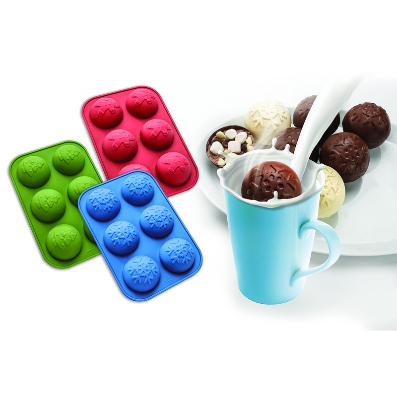 Mobi Hot Chocolate Cocoa Bombs Silicone Mold, Holiday Tree, for