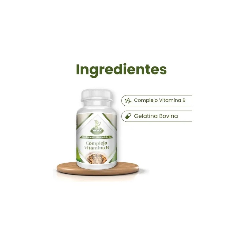 Complejo Vitamina B 90 Cápsulas 500 Mg Ya'ax Vida 100%