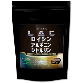 JAY&CO. Muscle Training Supplement LAC Leucine, Arginine, Citrulline Powder (No Flavor, 100 Doses)