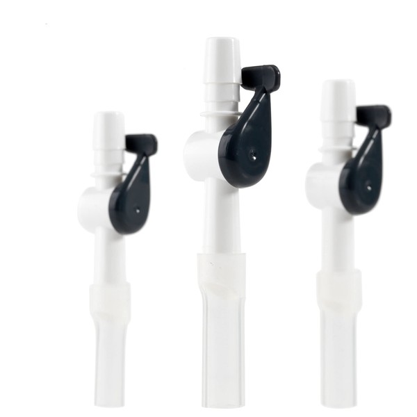 Ugo Catheter Valve (x5) - Urine Drainage Catheter Valves, Comfortable Easy to Use Lever Tap with Smooth Edges and Soft Silicone Tubing - an Effective Alternative to Leg Bags (Pack of 5)