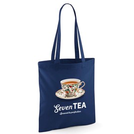 D Design Invent Print! 70th Birthday Gift Bag Funny Gift for Women Tote Shopping Age 70 Present 42cm x 38cm (Navy)
