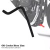 YHMTIVTU Black Tubo Scarico Oil Cooler Hose Line For Harley