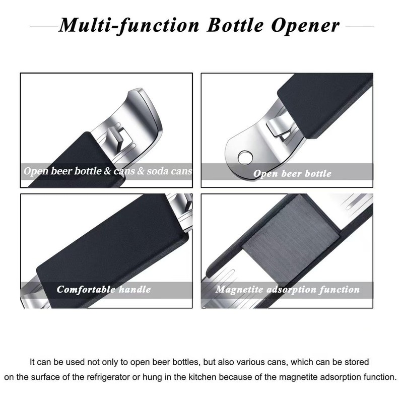 3 Pieces Magnetic Bottle Openers Can Opener Classic Beer Opener