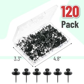 Mr. Pen- Double Headed Picture Hanging Nails, 120 Pack, Black, Picture Nails, Tacks for Wall Hangings, Wall Pins for Hanging, Wall Nails for Hanging, Thumb Tacks for Wall Hanging, Picture Hangers