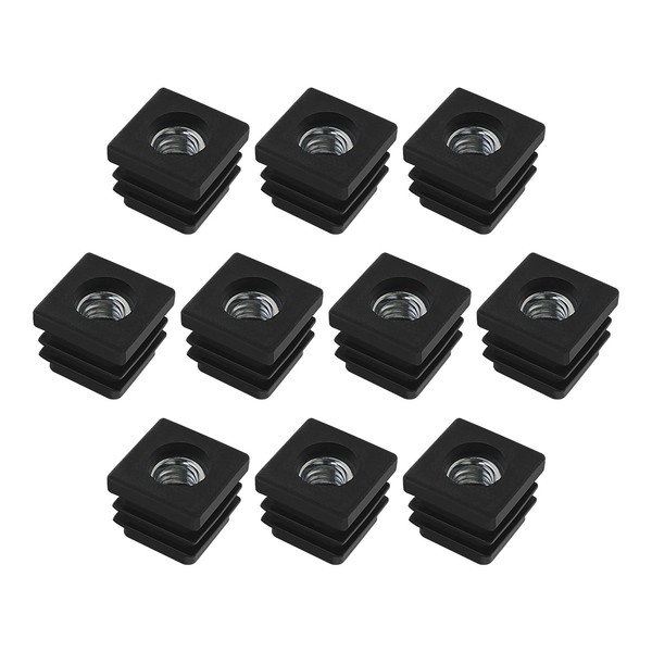 SG Store 10pcs 20x20mm M8 Square Adjustable Casters Nuts Pipe