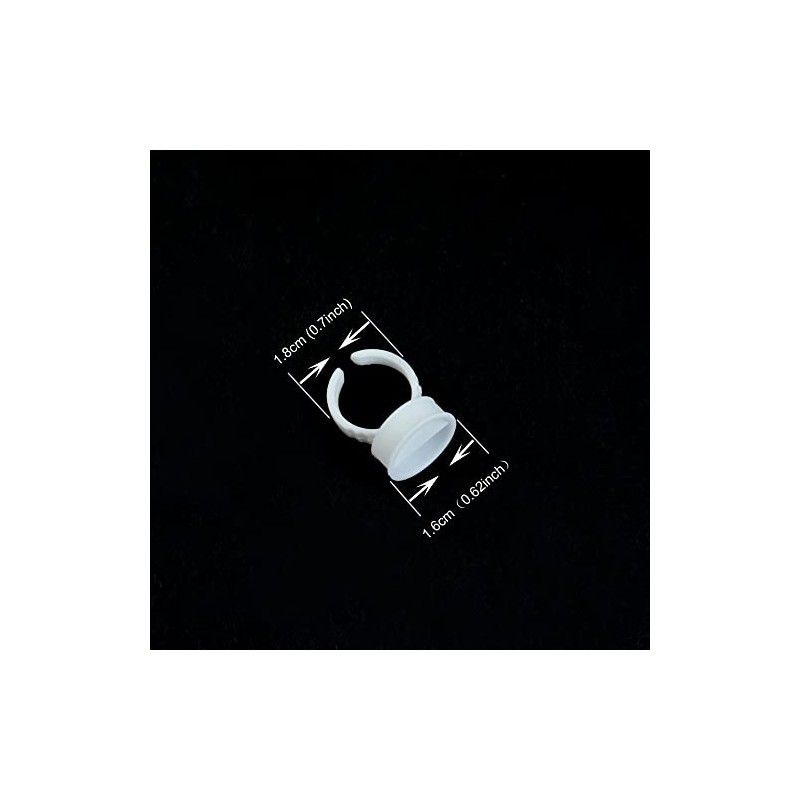 YANTAISIYU 100 piezas de anillos de pegamento para pestaas, vasos