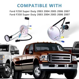 MIKODA Fuel Pump Sender Unit, Fuel Pump Assembly Compatible with Ford F250 F350 Super Duty 2003 2004 2005 2006 2007 6.0L V8, Fuel Sending Unit Replace 5C3Z-9275-BA 5C3Z9275BA